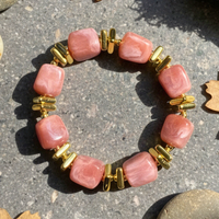 Bracelet mini cube rose ancien