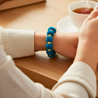 Bracelet chouchou bleu marine