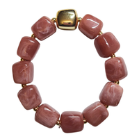 Bracelet mini cube rose ancien
