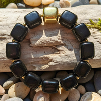 Bracelet mini cube noir intense