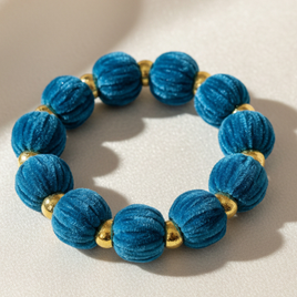 Bracelet chouchou bleu marine