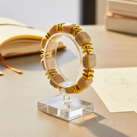 Bracelet mini cube nougat marbré