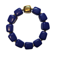 Bracelet mini cube bleu roi