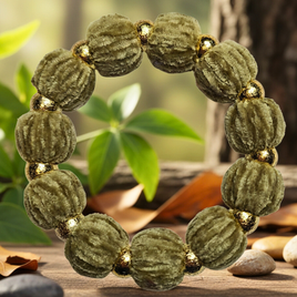 Bracelet chouchou vert militaire