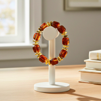 Bracelet mini cube caramel transparent