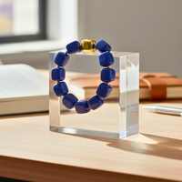 Bracelet mini cube bleu roi