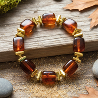 Bracelet mini cube caramel transparent