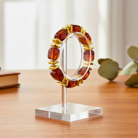 Bracelet mini cube caramel transparent