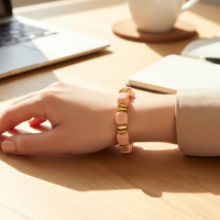 Bracelet mini cube rose dragée