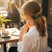 Bracelet chouchou vert militaire