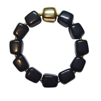 Bracelet mini cube noir intense