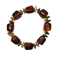 Bracelet mini cube caramel transparent