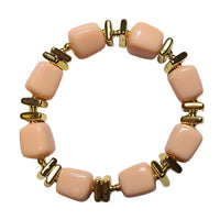 Bracelet mini cube rose dragée