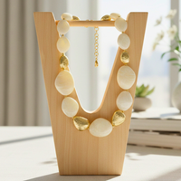 Collier galets ivoire