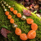 Collier galets orange