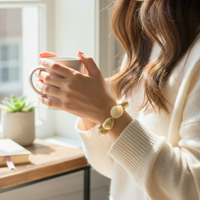 Bracelet galets ivoire