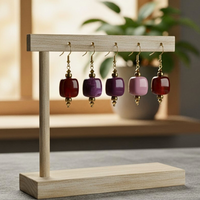 Boucles d'oreilles ice cube violet