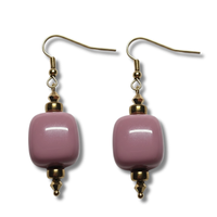 Boucles d'oreilles ice cube violet