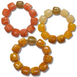 Bracelet Ice cube orange