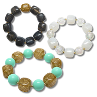 Bracelet Ice cube noir blanc bleu