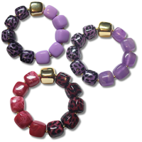 Bracelet Ice cube rouge et violet