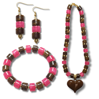 Parure chocolat framboise