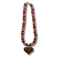 Parure chocolat framboise