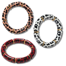 Bracelet Tube léopard