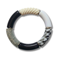 Bracelet Tube noir et blanc