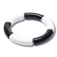 Bracelet Tube noir et blanc