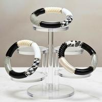 Bracelet Tube noir et blanc