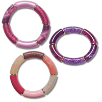 Bracelet Tube violet rose