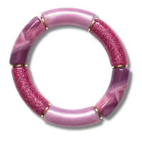 Bracelet Tube violet rose
