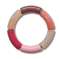 Bracelet Tube violet rose