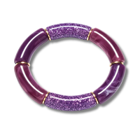 Bracelet Tube violet rose
