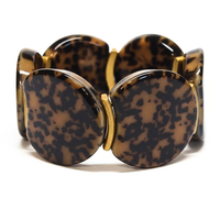 Bracelet palets léopard foncé