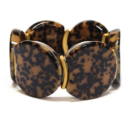 Bracelet palets léopard foncé