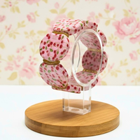 Bracelet palets cerise