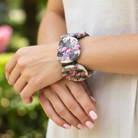 Bracelet palets flamand rose