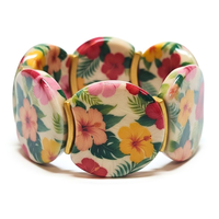 Bracelet palets fleur hibiscus