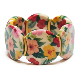 Bracelet palets fleur hibiscus