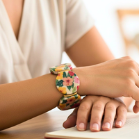 Bracelet palets fleur hibiscus