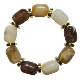 Bracelet cylindres chocolat