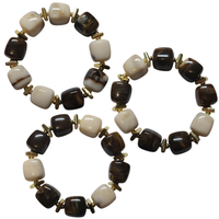 Bracelet pop rolls chocolat nougat marbré