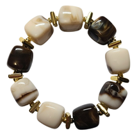 Bracelet pop rolls chocolat nougat marbré