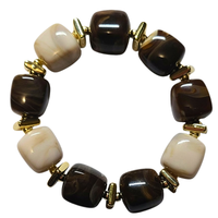 Bracelet pop rolls chocolat nougat marbré