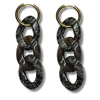 Bracelet Maillons serpentine noir