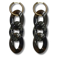 Bracelet Maillons serpentine noir