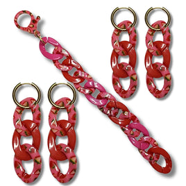 Bracelet Maillons fraise