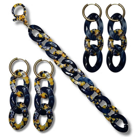 Bracelet Maillons Citron bleu